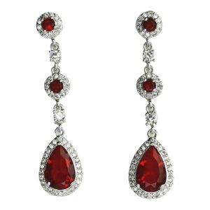 Premium Lab Created Ruby CZ earrings 🆕